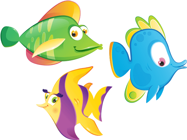 A Dip In The Wall Decals For Ⓒ - Pesci Colorati Per Bambini (700x700)