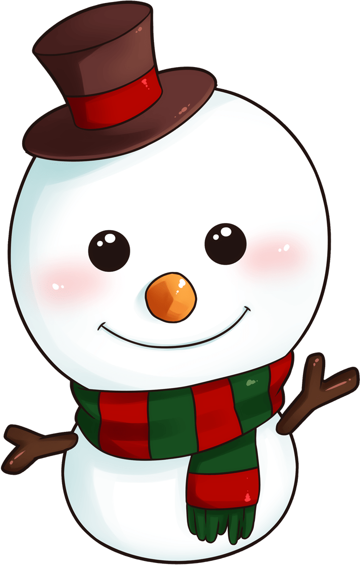 Cartoon Snowman Clip Art - Christmas Cute Snowman Cartoon (800x1200)