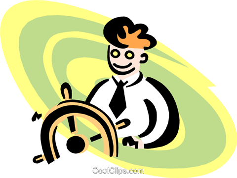 Steering A Ship Royalty Free Vector Clip Art Illustration - Steering A Ship Royalty Free Vector Clip Art Illustration (480x362)