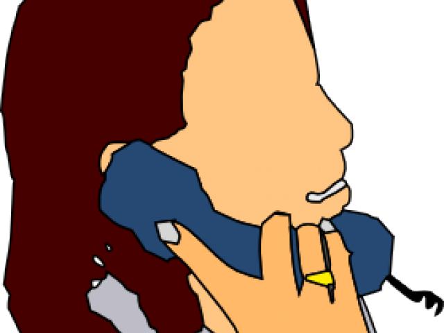 Phone Clipart Phone Conversation - Girl Talking On Phone Clipart (640x480)