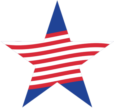 Stripes Clipart Us Star - Usa Star Png (640x480)