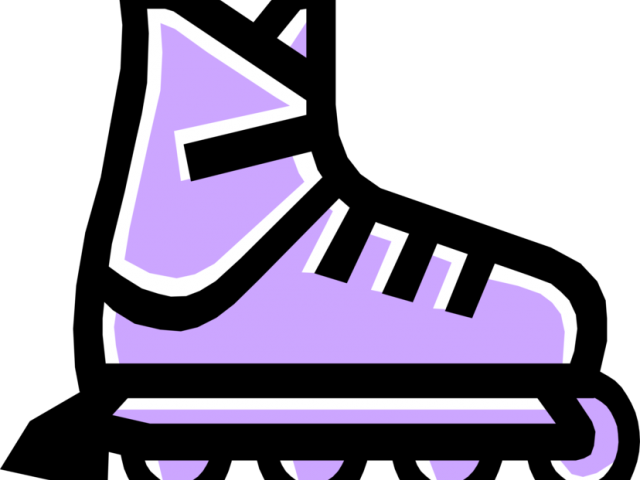 Purple Clipart Roller Skate - Animated Roller Blade (640x480)