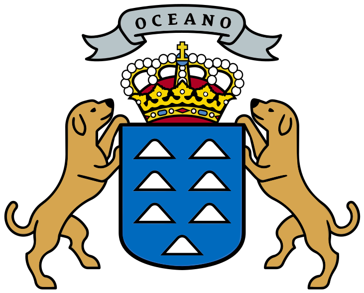 A Tibicena, Also Known As Guacanchas, Was A Mythological - Coat Of Arms Of The Canary Islands (734x600)