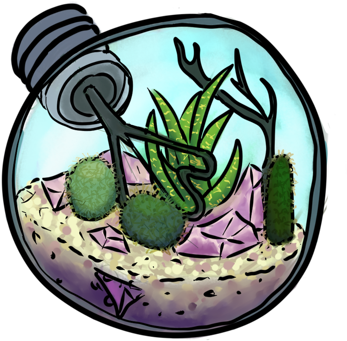 Desert Terrarium By Ectopicfantast - Desert Terrarium By Ectopicfantast (887x900)