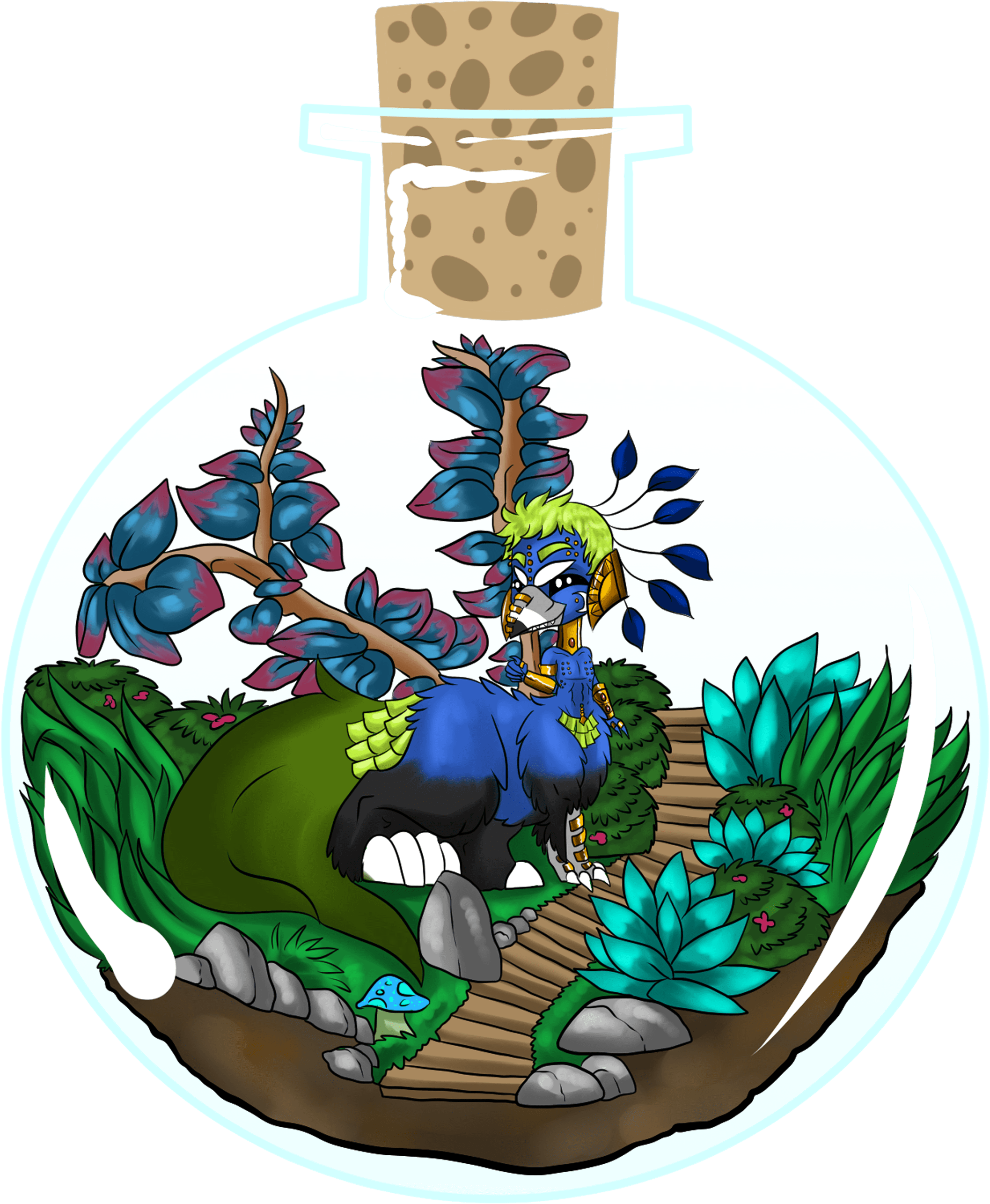 Terrarium Large - Illustration (2200x3000)