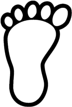Footprint Bare Foot Transparent Png Stickpng - Foot Print (300x432)