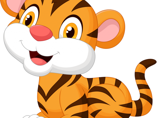 Tiger Clipart Elephant - Cute Tiger To Draw (640x480)
