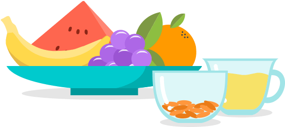 Picture Black And White Stock Fruits Veggies One Serving - Fruits And Veggies Png Cartoon (720x375)
