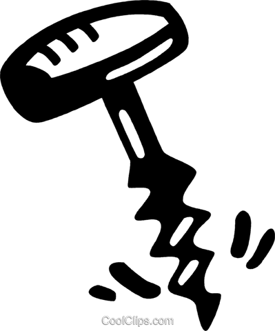 Corkscrew Royalty Free Vector Clip Art Illustration - Corkscrew Royalty Free Vector Clip Art Illustration (399x480)