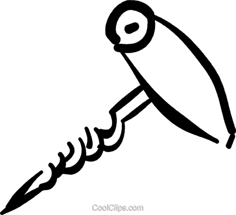 Corkscrew Royalty Free Vector Clip Art Illustration - Corkscrew Royalty Free Vector Clip Art Illustration (480x437)