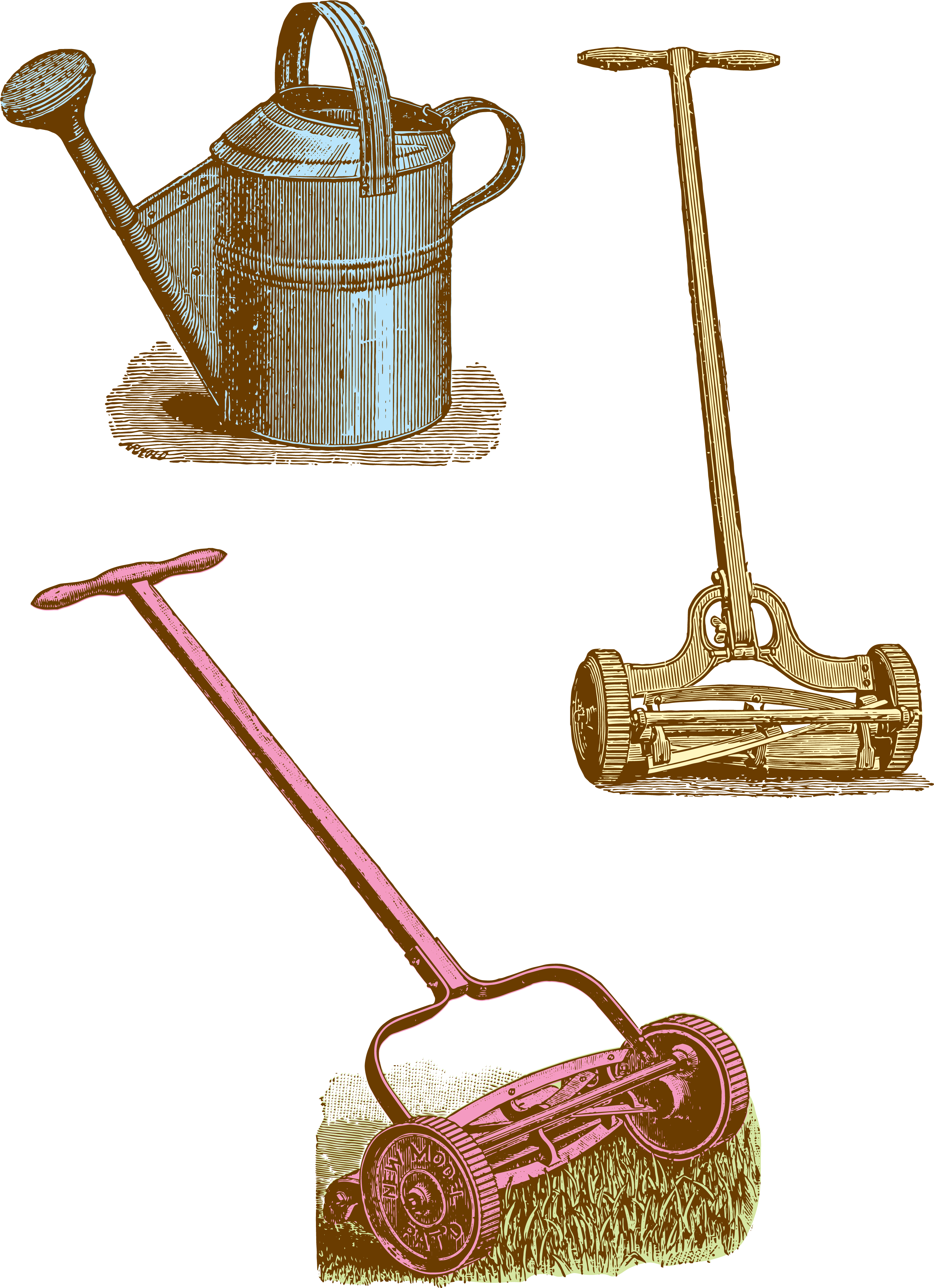 Vintage Garden Tools Clip Art Free - Vintage Garden Png (2910x4010)