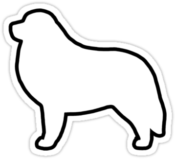 Great Pyrenees Silhouette Waterproof Die-cut Sticker - Great Pyrenees Silhouette Waterproof Die-cut Sticker (375x360)