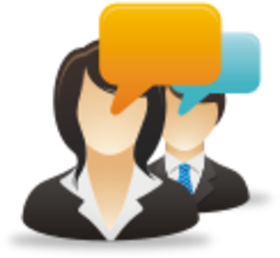 Businesswoman Man Comments Image - Logo Business Women Png (600x600)