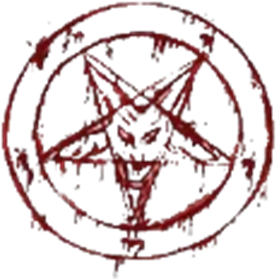 #red #devil #satan #pentagram #666 #blood #bloody #lucifer - Satanic Pentagram (1024x1024)