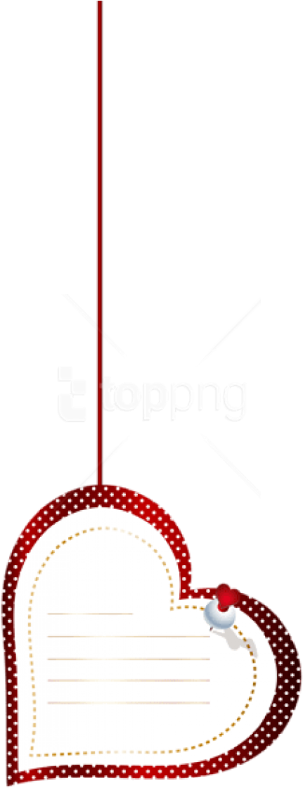 Free Png Download Hanging Heart Label Transparent Png - Heart Hanging Transparent (480x1143)