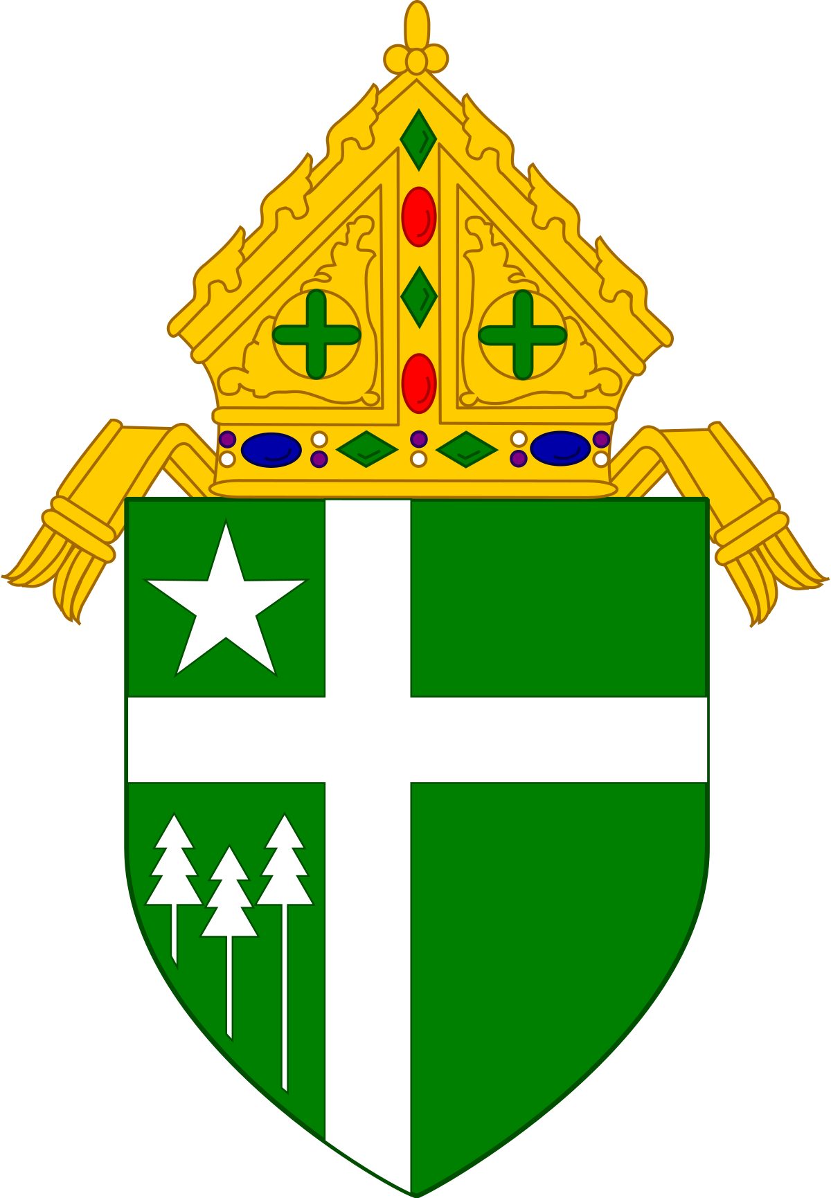 Coat Of Arms Of The Roman Catholic Diocese Of Tyler - Catholic Diocese Coat Of Arms (1200x1731)