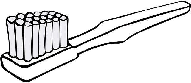 Toothbrush Stickers Messages Sticker-11 - Toothbrush Black And White (640x320)