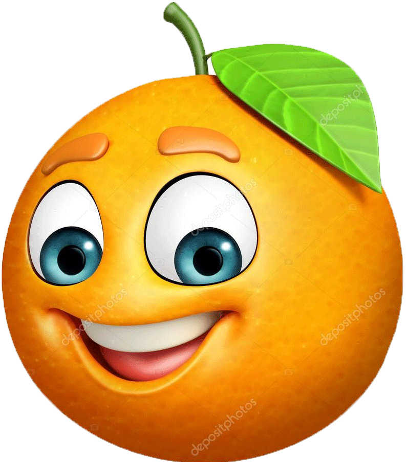 Portakalpng - 3d Fruit Cartoon Character (1024x1024)