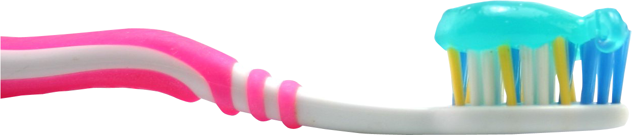 Toothbrush With Paste Png (1386x466)