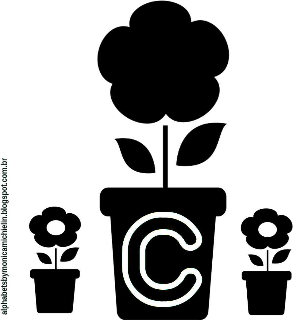 Flor Em Clipart Alfabeto Letras Maiúsculas Png - Graphic Design (1079x1079)