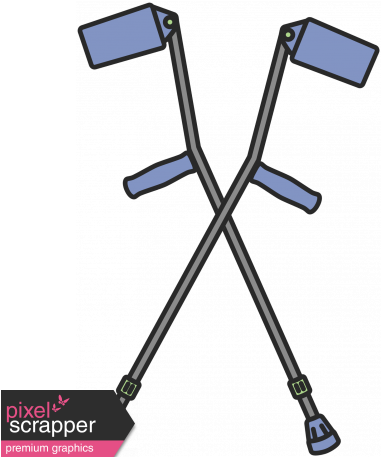 Crutches 2 Illustration Graphic By Pixel Scrapper - Crutches 2 Illustration Graphic By Pixel Scrapper (456x456)