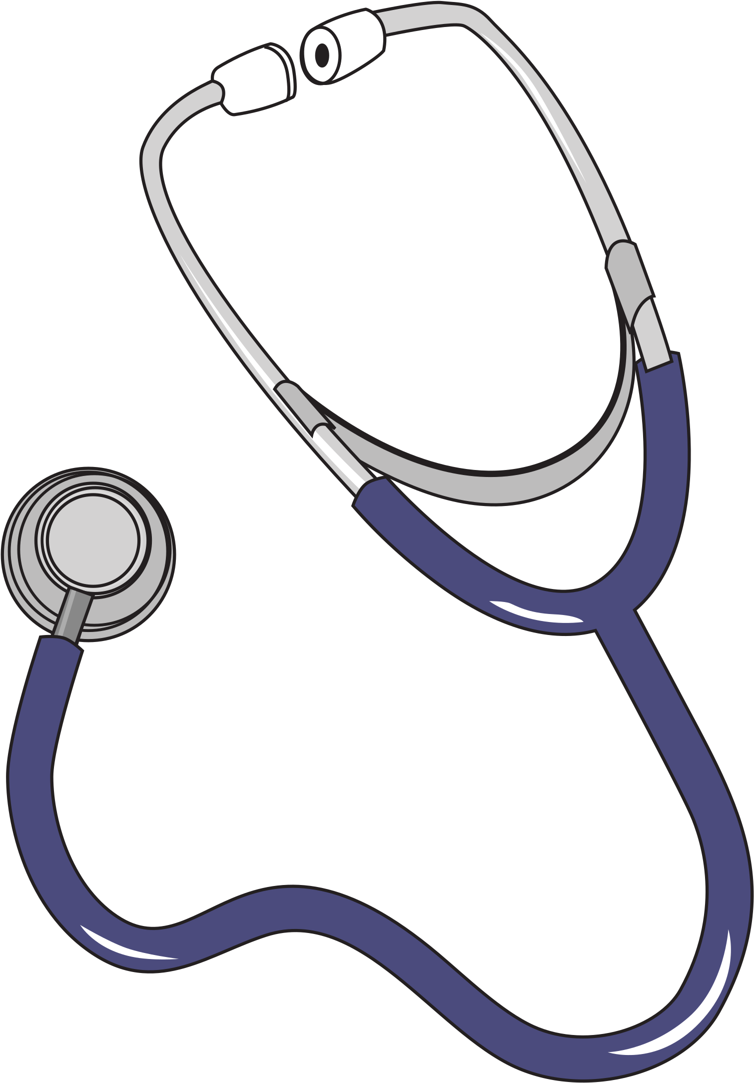 Colour Vector Royalty Free - Clip Art Doctor Stethoscope (1837x2400)