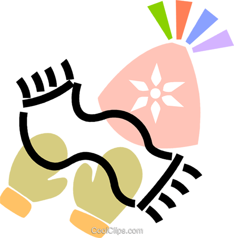 Schal, Mütze Und Handschuhe Vektor Clipart Bild - Mütze Schal Handschuhe Clipart (471x480)