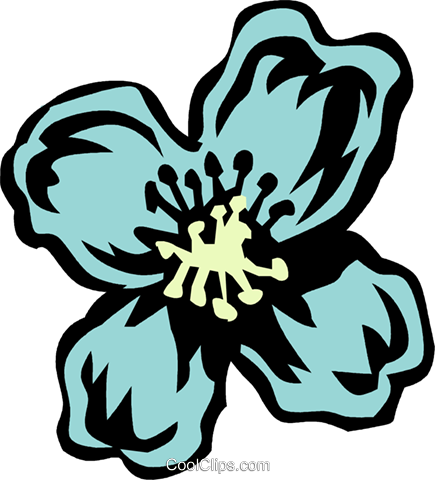 Clematis Royalty Free Vector Clip Art Illustration - Clematis Royalty Free Vector Clip Art Illustration (435x480)