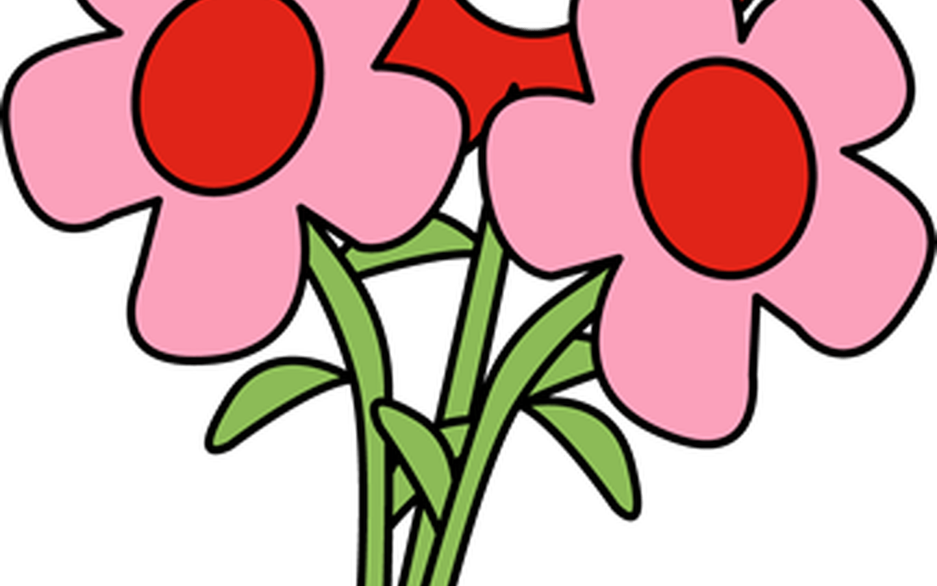 Pretty Valentine's Day Flowers Clip Art Pretty Valentine - Valentines Day Flowers Clipart (1368x855)