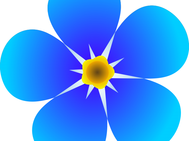Blue Flower Clipart 70 Flower - Forget Me Not Dementia (640x480)