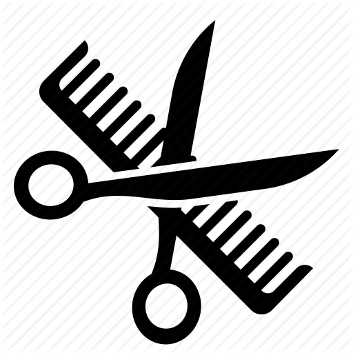 512 X 512 11 - Scissors And Comb Svg (512x512)