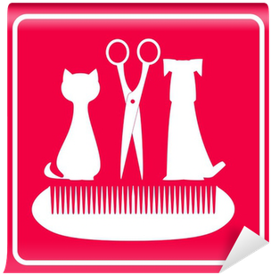 Grooming Barbershop For Pet With Dog, Cat Scissors - Peluqueria Canina Decoracion (400x400)