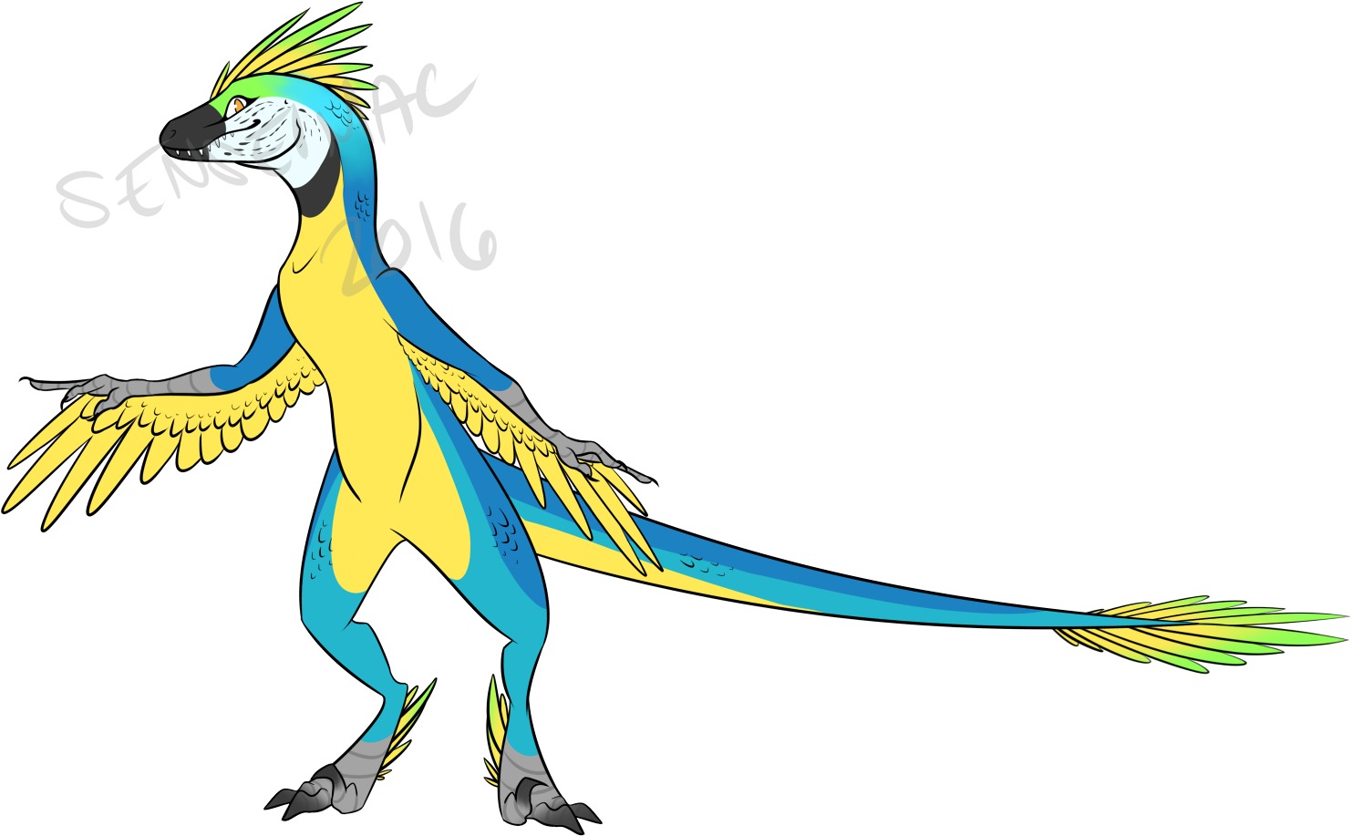 Utahraptor/macaw Hybrid - Female Utahraptor (1600x1100)
