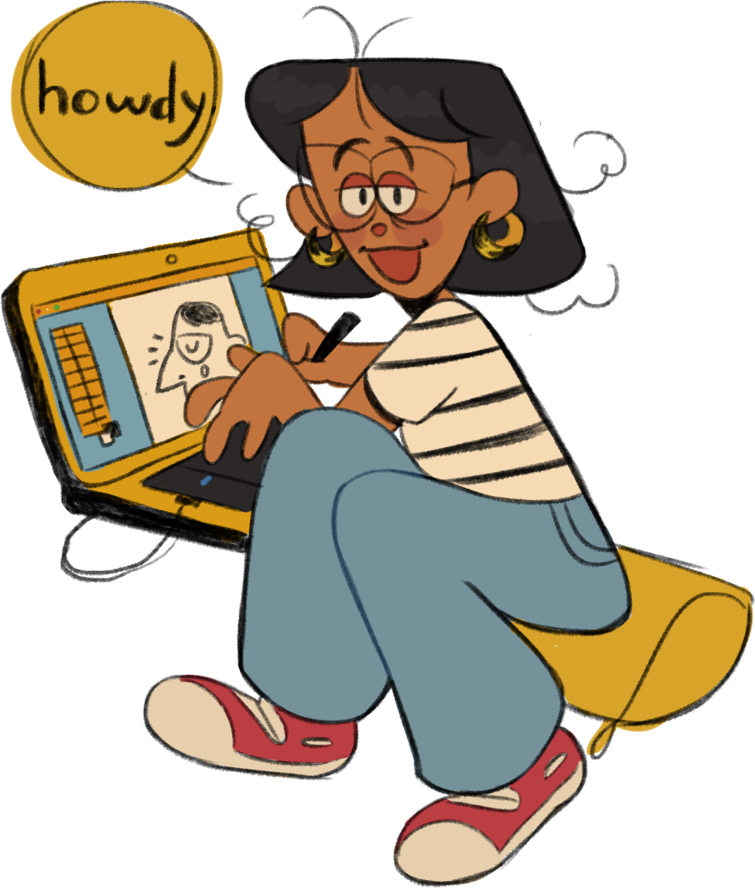 Her Bachelor's In Drawing & Animation At The University - Cartoon (1200x1262)