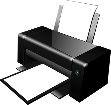 Printer, Copier, Modern, Office - Printer Clipart Png (359x340)