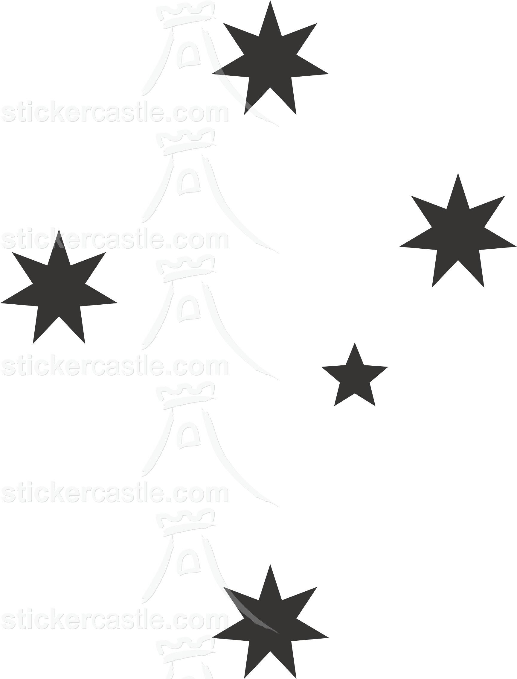 Southern Cross - Southern Cross Stars Vector (1729x2269)