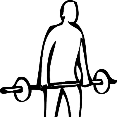 Drawing Of Someone Lifting Weights (400x400)