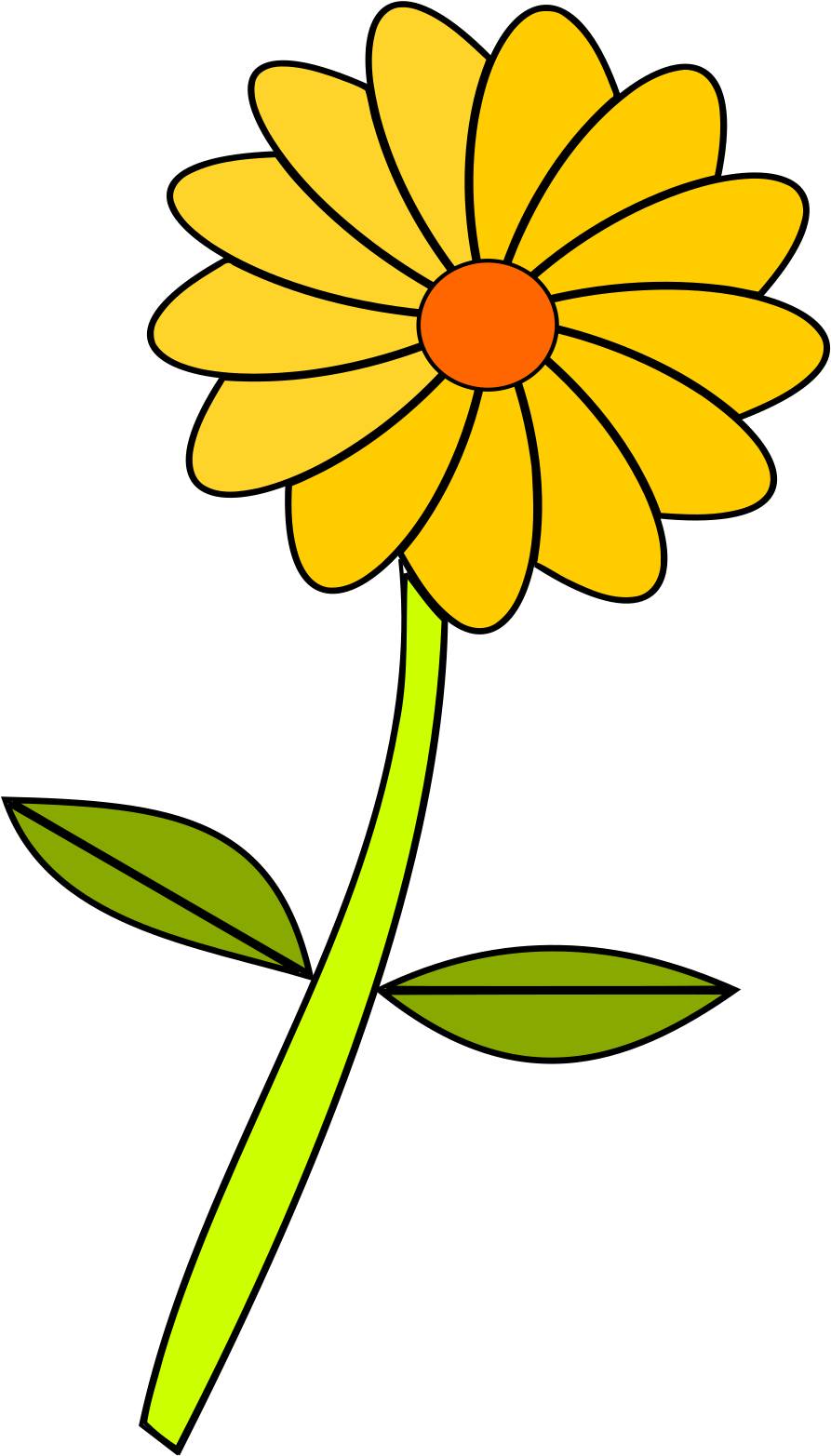 Big Image - Yellow Flower Clip Art (3273x2400)