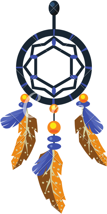 Decorated Dreamcatcher Charm Icon - Illustration (800x800)