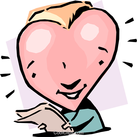 Reading Some Papers Royalty Free Vector Clip Art Illustration - Swelled Head (480x480)