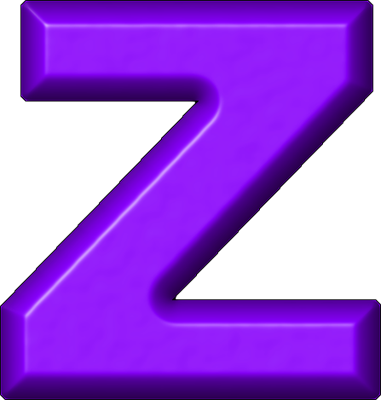 Purple Refrigerator Magnet Z - Purple Z Alphabet (381x400)