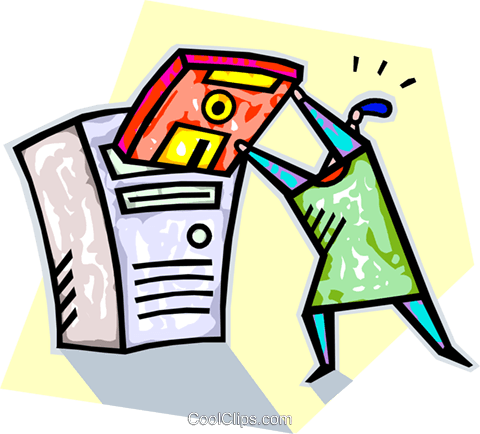 Putting A Floppy Disk Into A Computer Royalty Free - Putting A Floppy Disk Into A Computer Royalty Free (480x434)