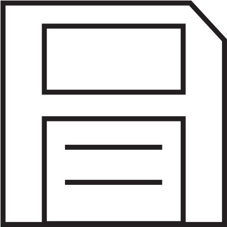 Floppy Save - Save Icon .png White (512x512)