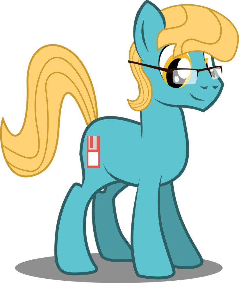 Savestate, Earth Pony, Floppy Disk, Glasses, Looking - Mane (822x971)