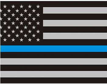 Blue Line United States Reversed Flag Polyester 3×5 - God We Trust Signs (350x435)