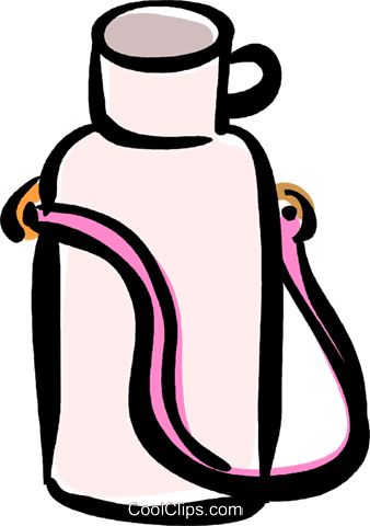 Thermos Royalty Free Vector Clip Art Illustration - Black And White Tharmas Clipart (338x480)