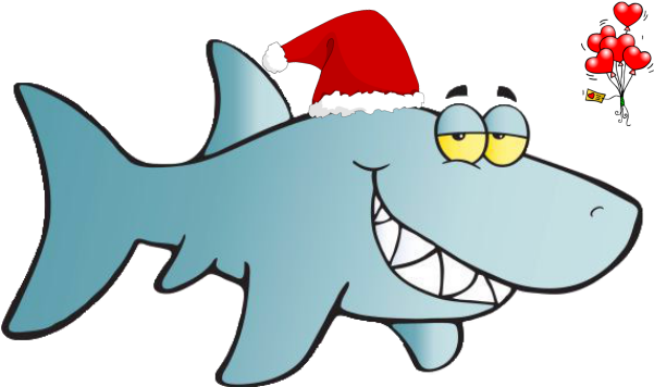 Shark Valentine Clipart (600x364)