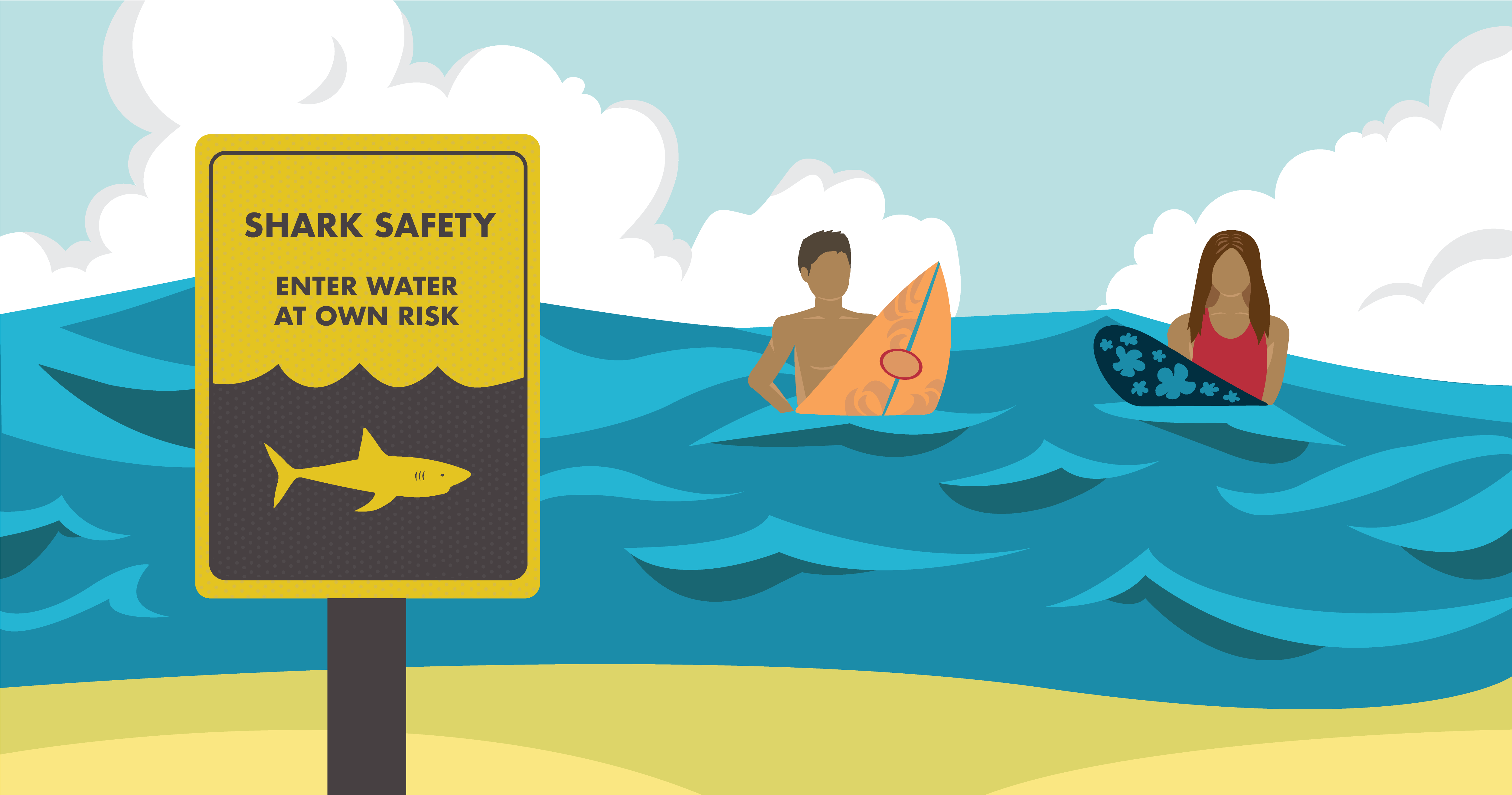 Juliun Perkins, Byuh Alumnus, Was Bit By A Shark While - Illustration (5406x2969)