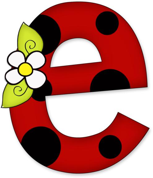 Ꭿϧc ‿✿⁀ Font Alphabet, Letters And Numbers, Ladybugs, - Vaquita De San Antonio Animados (494x576)