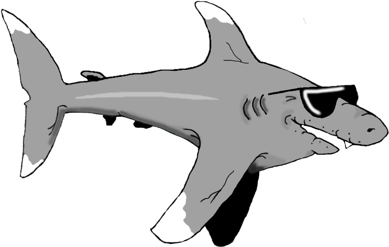 Clipart Shark Grandpa - Bronze Hammerhead Shark (779x495)